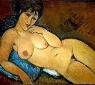 Nude na niebieskiej poduszce   Amedeo Modigliani