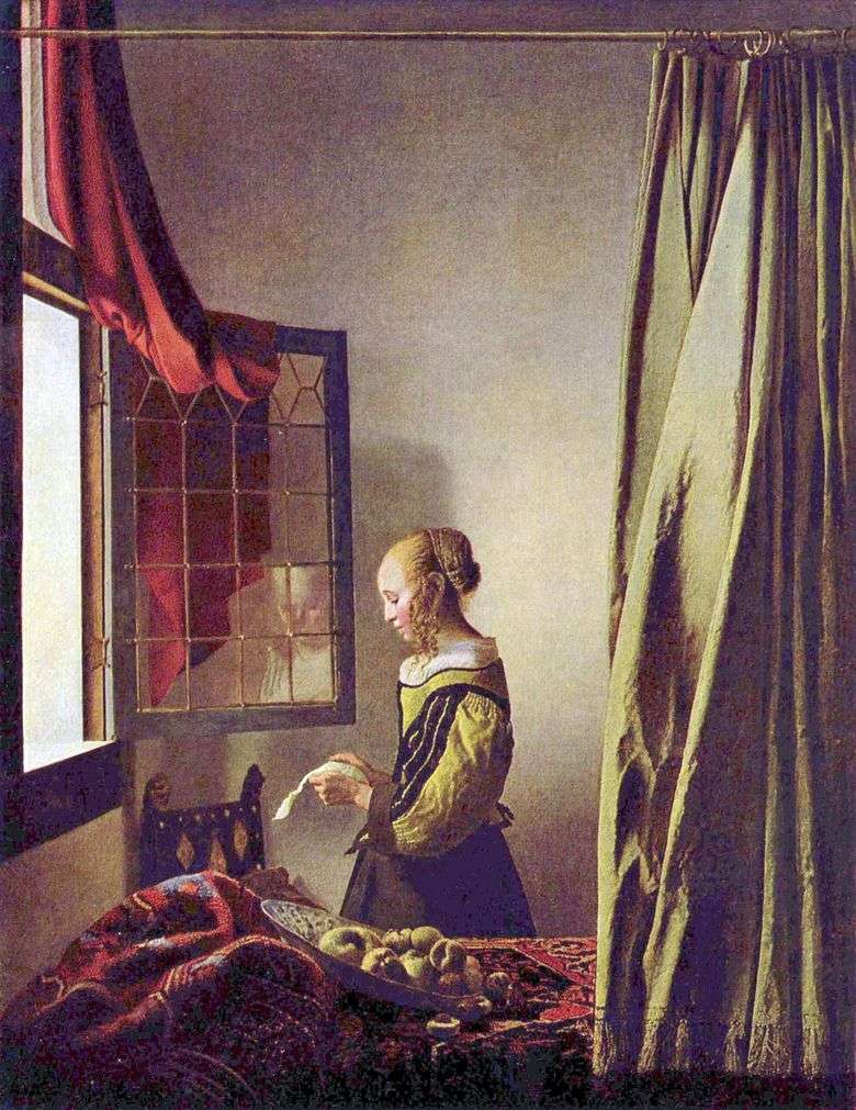 Dziewczyna czytająca list przy otwartym oknie   Jan Vermeer