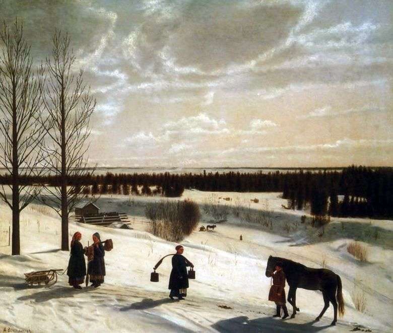 Zimowy krajobraz   Nikifor Krylov