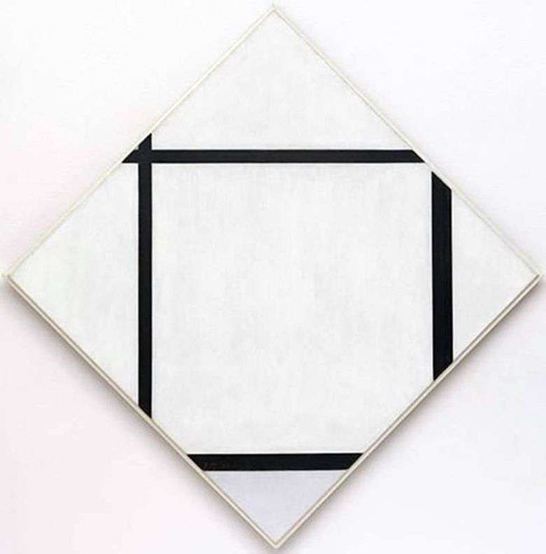 Szary diament z czterema liniami   Peter Cornelis Mondrian