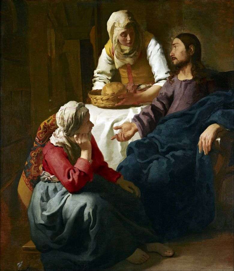 Chrystus w domu Marty i Marii   Jan Vermeer