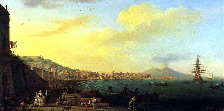 Widok Neapolu z Vesuviusem   Claude Vernet