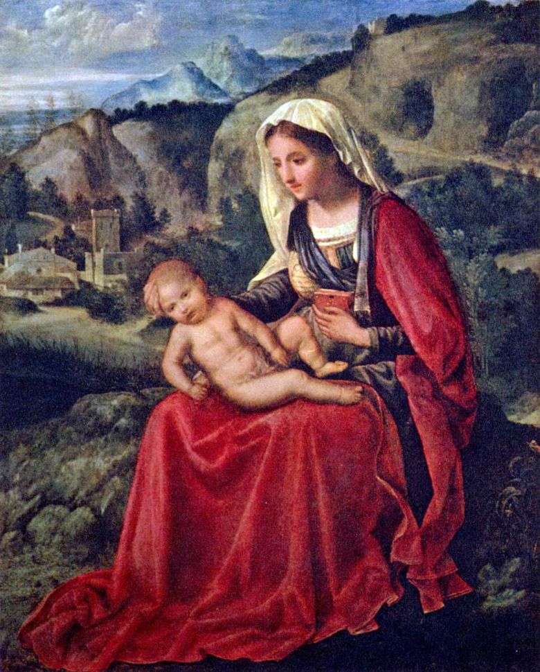 Dziewica Maryja z dzieckiem na tle krajobrazu   Giorgione