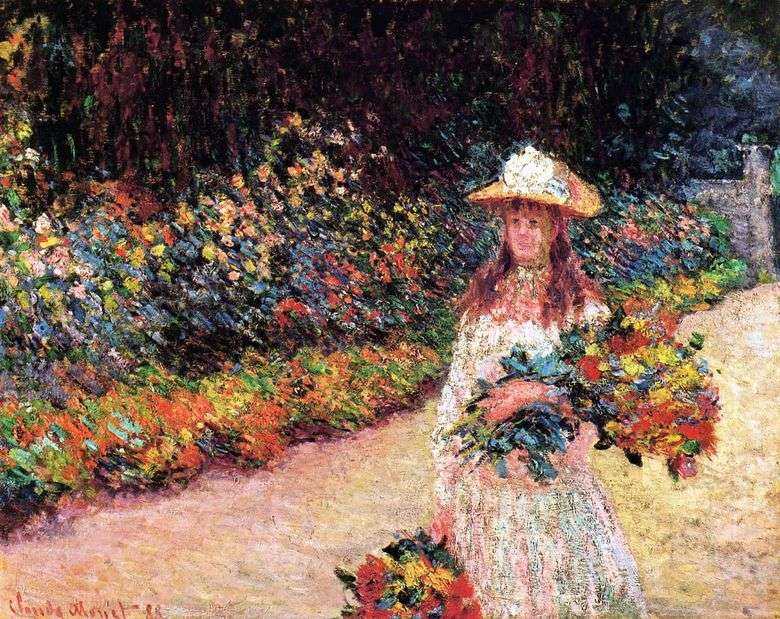 Dziewczyna w ogrodzie, Giverny   Claude Monet