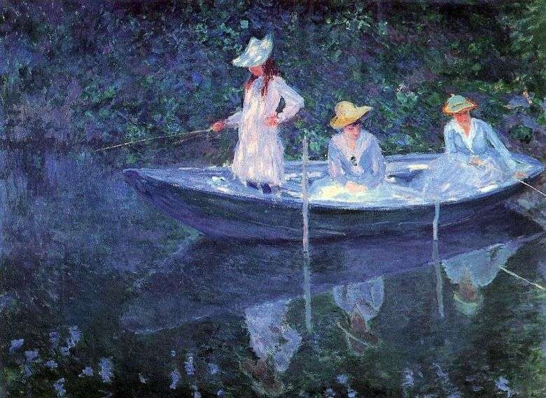 Dziewczyny w łodzi   Claude Monet