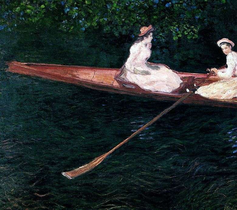 Dziewczyny płynące łodzią po rzece Ept   Claude Monet