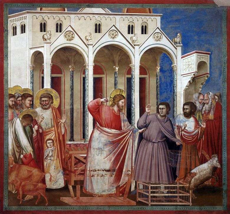 Wypędzenie kupców ze świątyni   Giotto