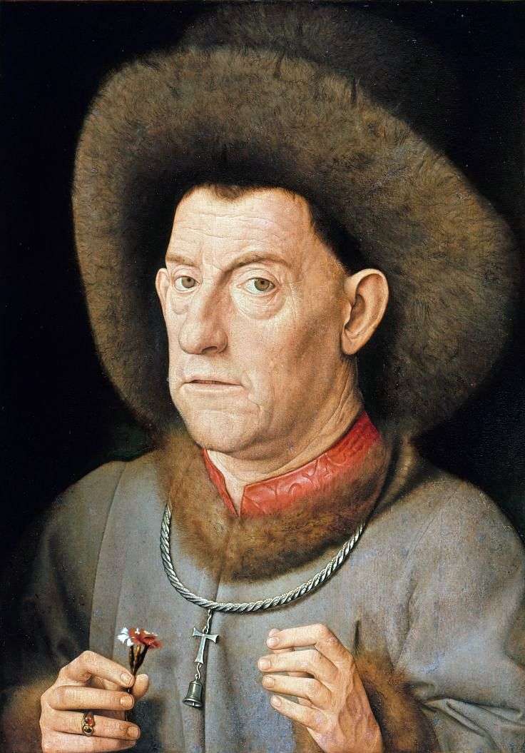 Człowiek z goździkami   Jan van Eyck