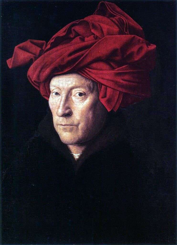 Portret mężczyzny w czerwonym turbanie   Jan van Eyck