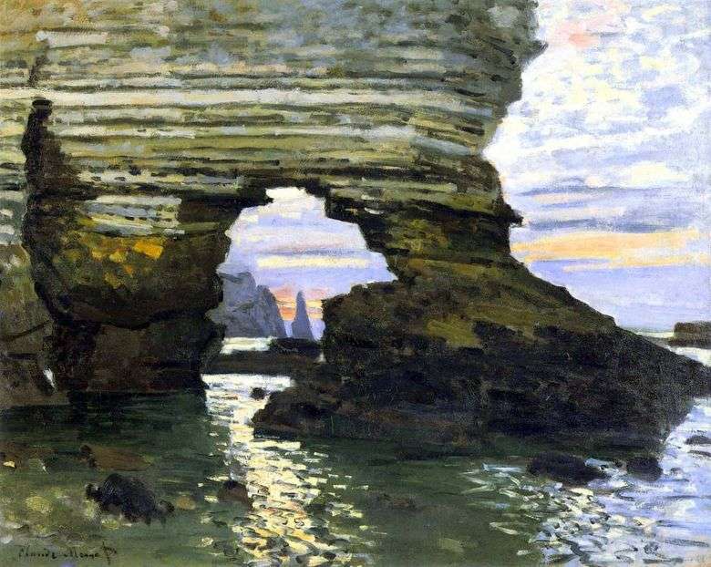 Port Aval, Etretat, kamienna brama   Claude Monet