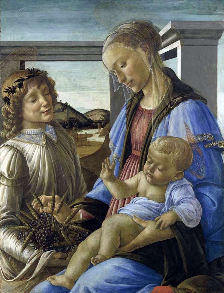 Madonna z Dzieciątkiem i Aniołem (Madonna Eucharystii)   Sandro Botticelli