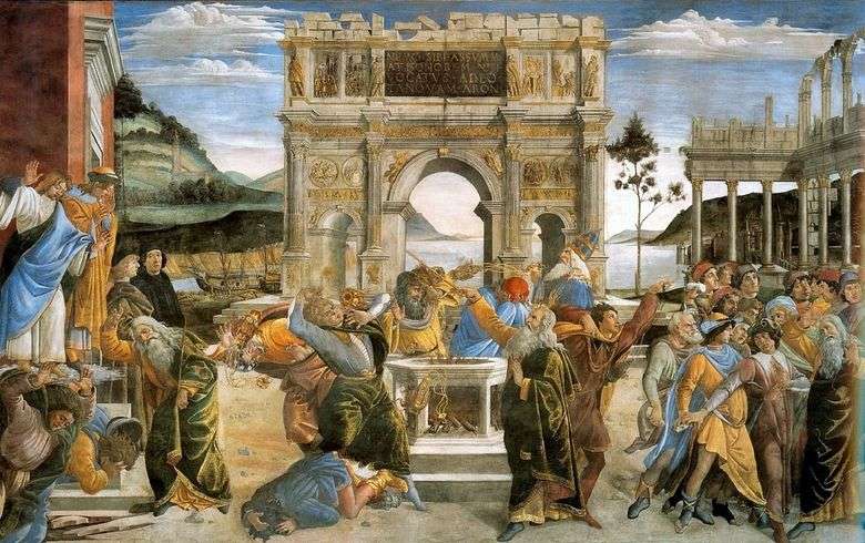 Kara rebeliantów Lewitów   Sandro Botticelli