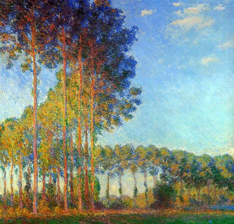 Topole nad brzegiem rzeki Epta   Claude Monet