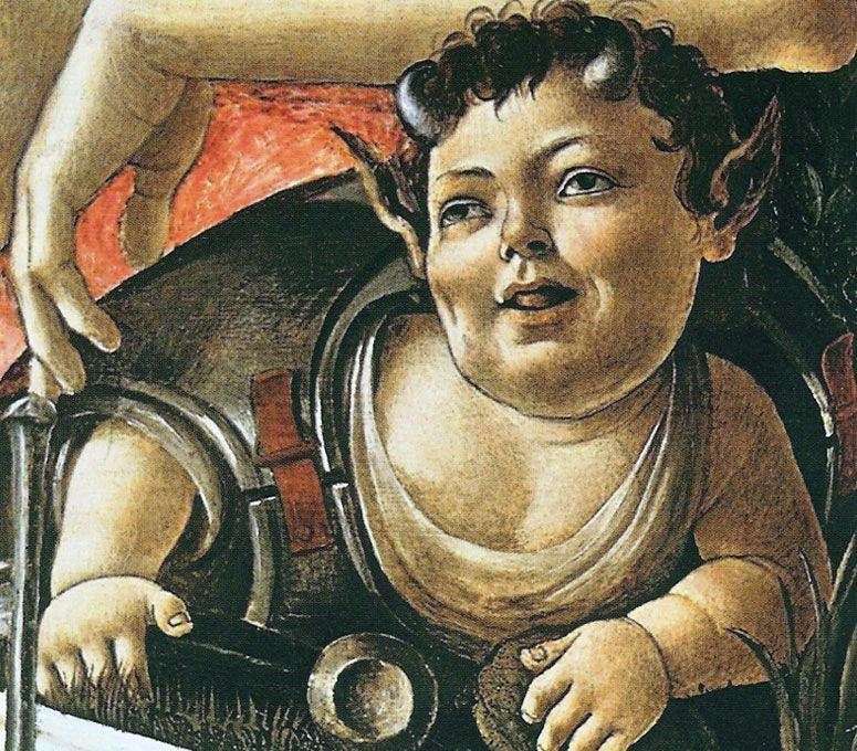 Satyr dowcipniś (fragment)   Sandro Botticelli