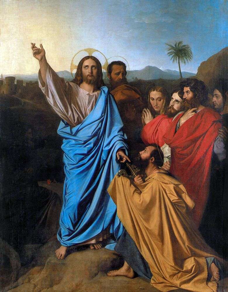 Chrystus transmitujący sv. Piotr klucze do nieba   Jean Auguste Dominique Ingres