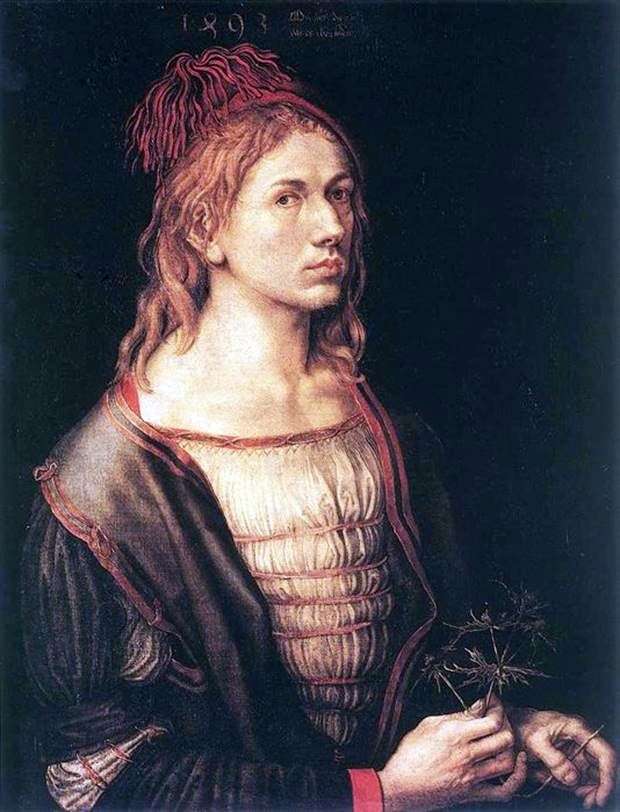 Autoportret w 1493 r.   Albrecht Durer