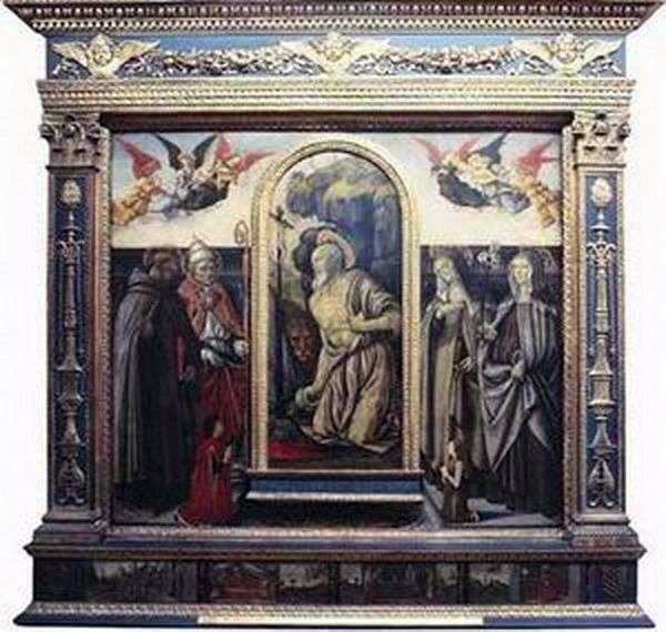 Żałując sv. Jerome with Saints and Donators   Francesco Bottichini