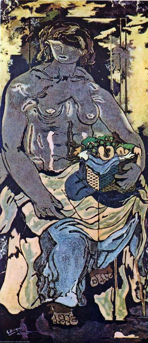 Naga kobieta z koszem owoców   Georges Braque