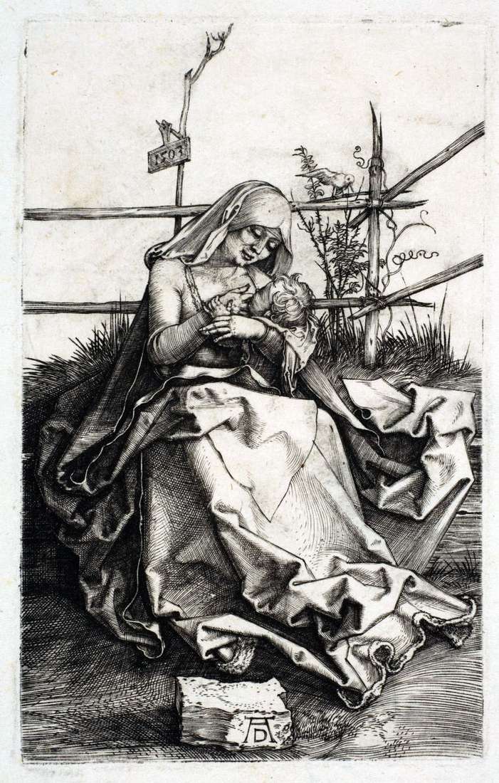 Maria na ławeczce   Albrecht Durer
