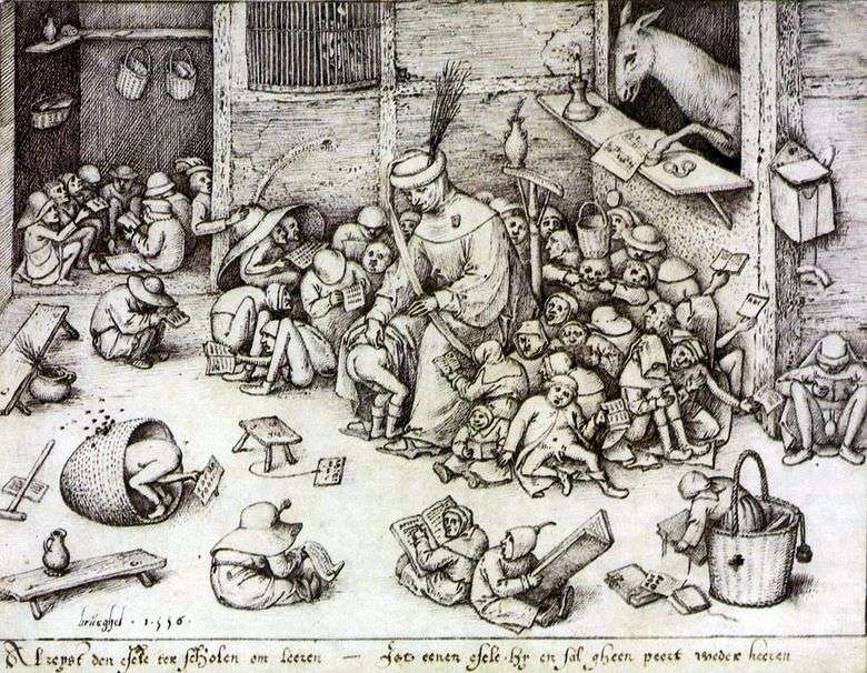 Osioł w szkole   Peter Bruegel