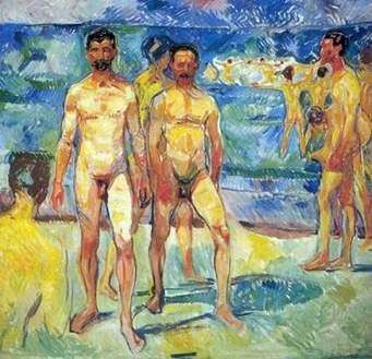 Mężczyźni na plaży   Edvard Munch