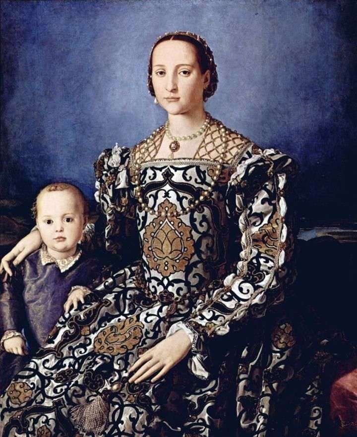 Portret Eleonory z Toledo ze swoim synem Giovanni Medici   Agnolo Bronzino