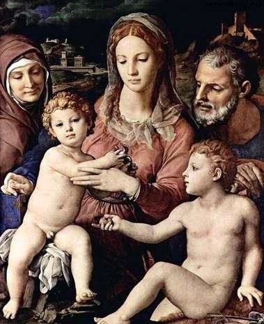 Święta Rodzina ze św. Anną i Janem Chrzcicielem   Agnolo Bronzino
